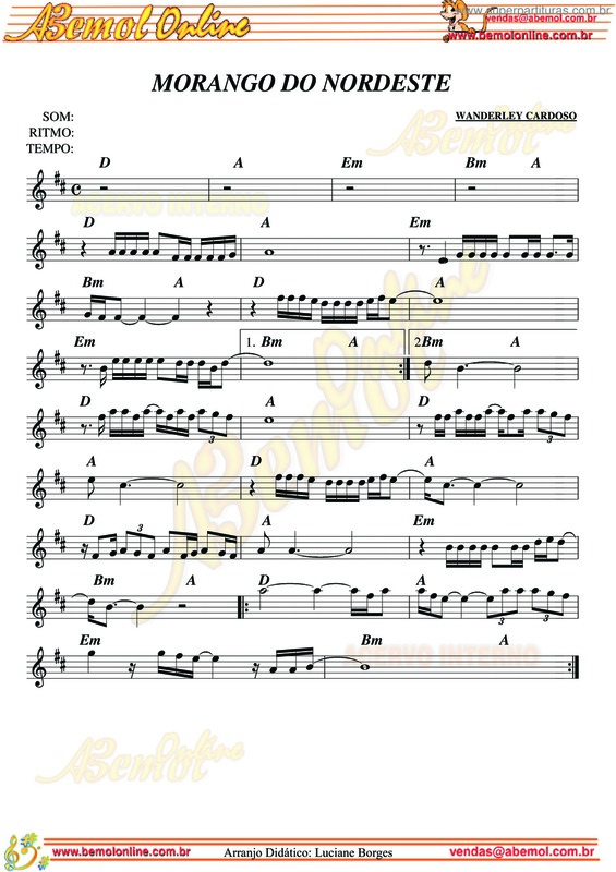 Partitura da música Morango Do Nordeste v.3