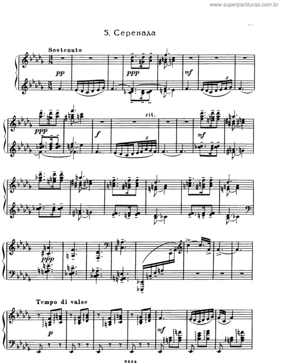 Partitura da música Morceaux de Fantaisie v.5