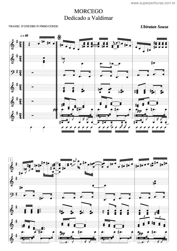 Partitura da música Morcego v.2