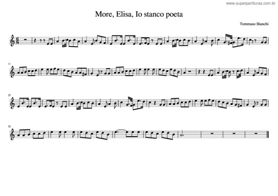 Partitura da música More Elisa Io Stanco Poeta