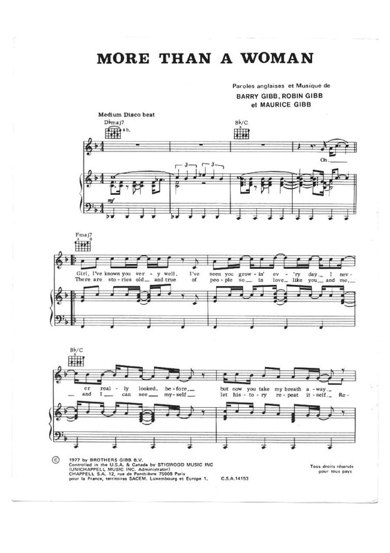 Partitura da música More Than A Woman v.4