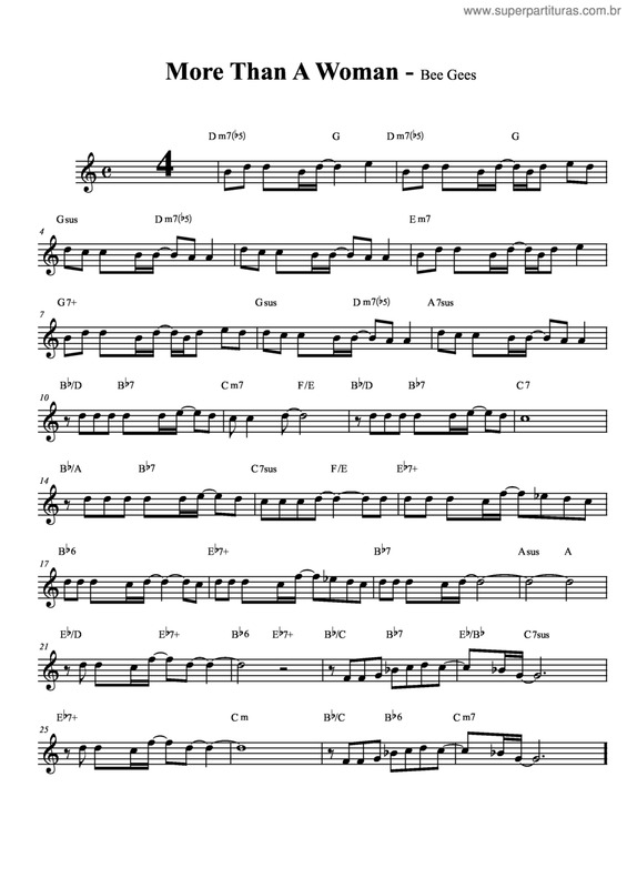 Partitura da música More Than A Woman v.5