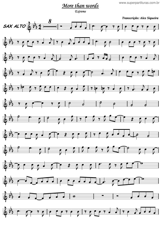 Partitura da música More Than Words v.4