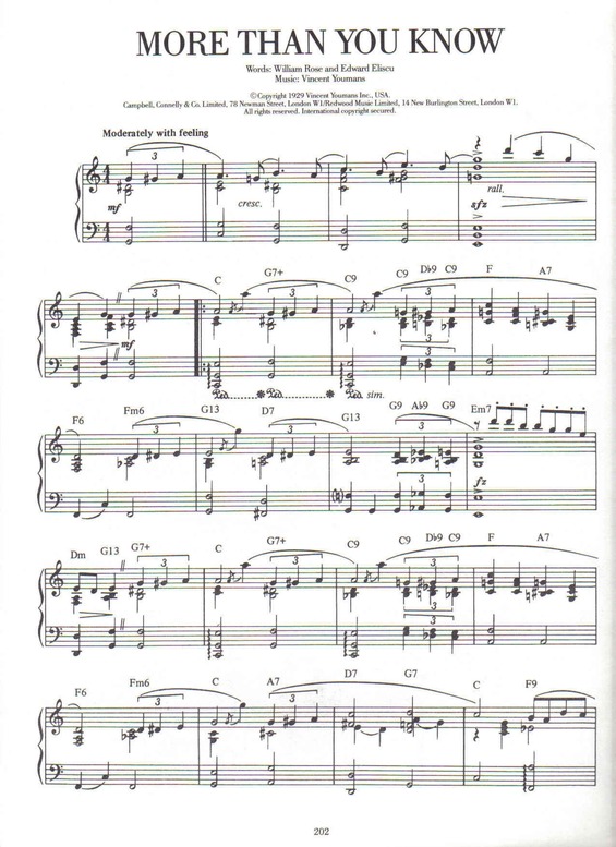 Partitura da música More Than You Know v.3