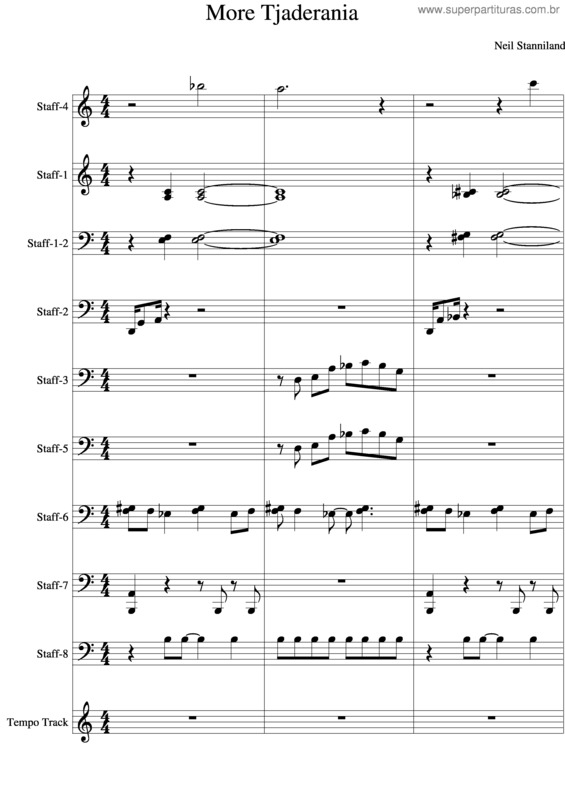 Partitura da música More Tjaderania