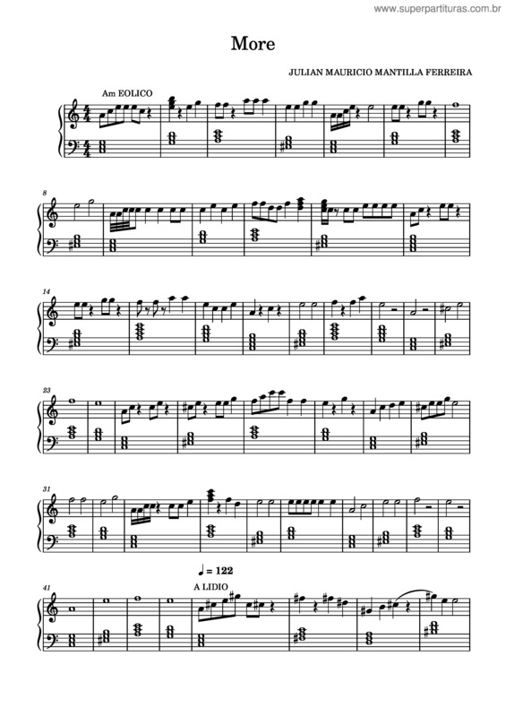 Partitura da música More v.2
