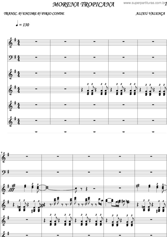 Partitura da música Morena Tropicana v.3