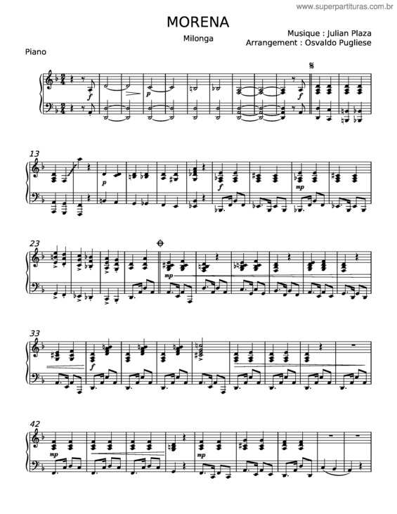 Partitura da música Morena v.18