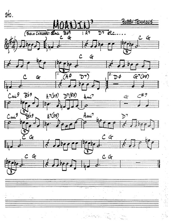 Partitura da música Mornin v.3