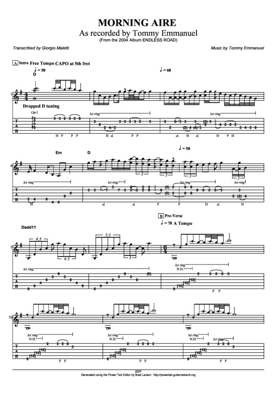 Partitura da música Morning Aire