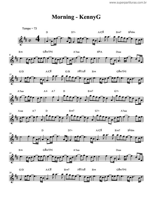 Partitura da música Morning v.16