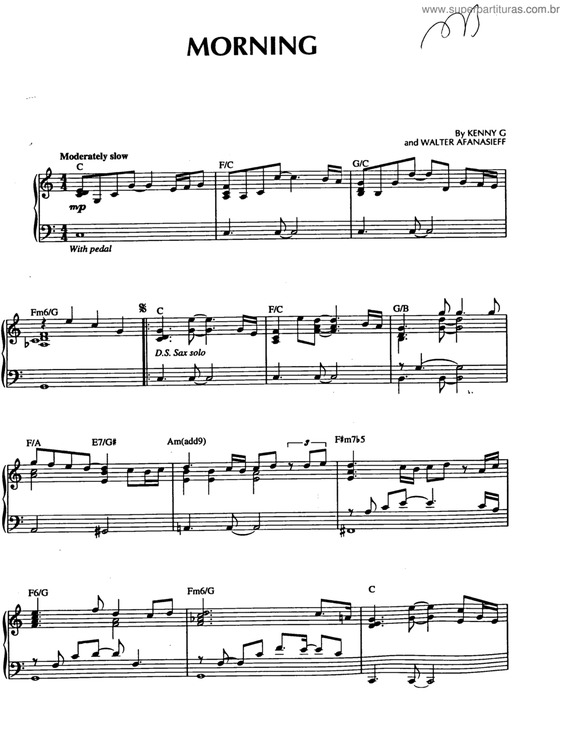 Partitura da música Morning v.3