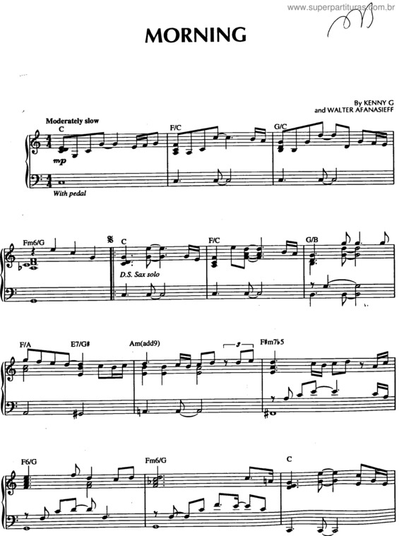 Partitura da música Morning v.4