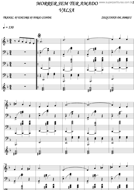 Partitura da música Morrer Sem Ter Amado v.2