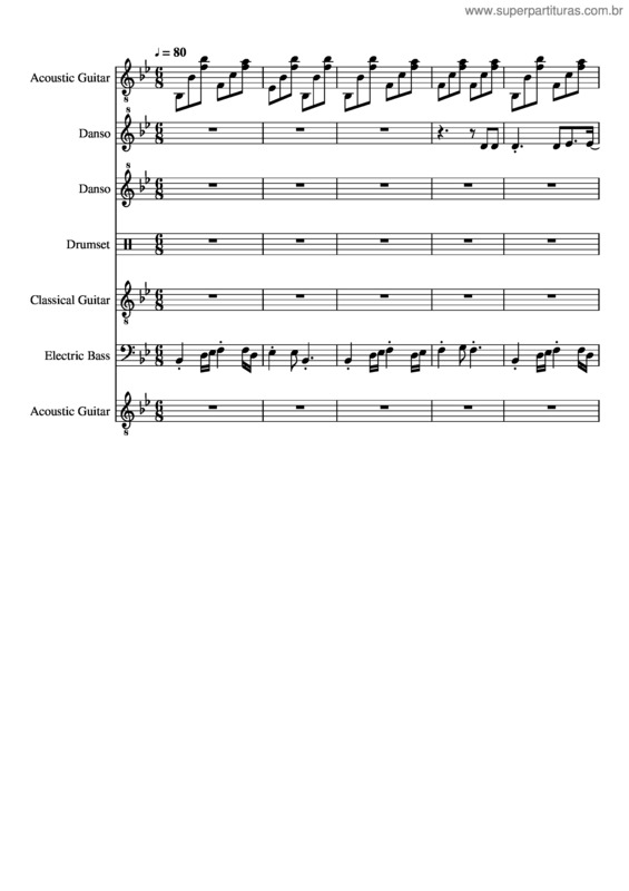 Partitura da música Mortos Daina Bb