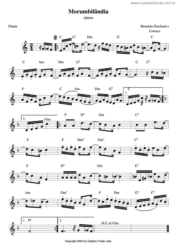 Partitura da música Morumbilândia