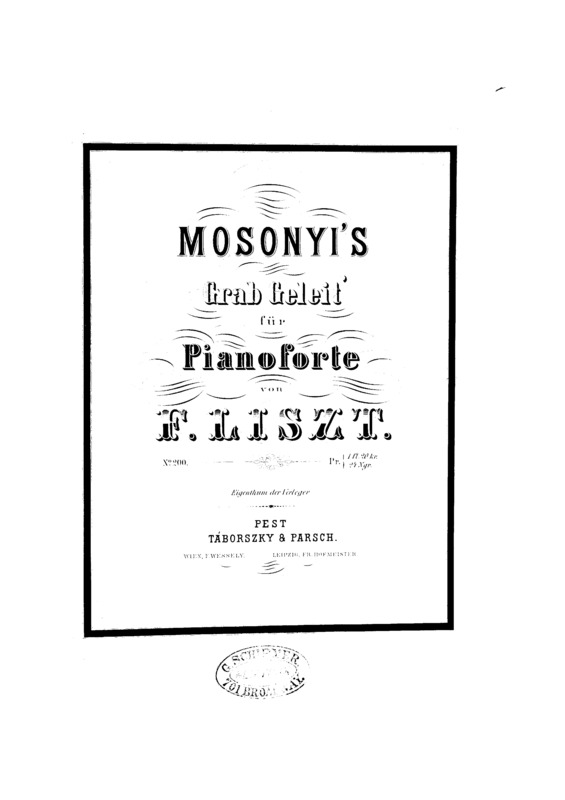 Partitura da música Mosonyis Grabgeleit S.194