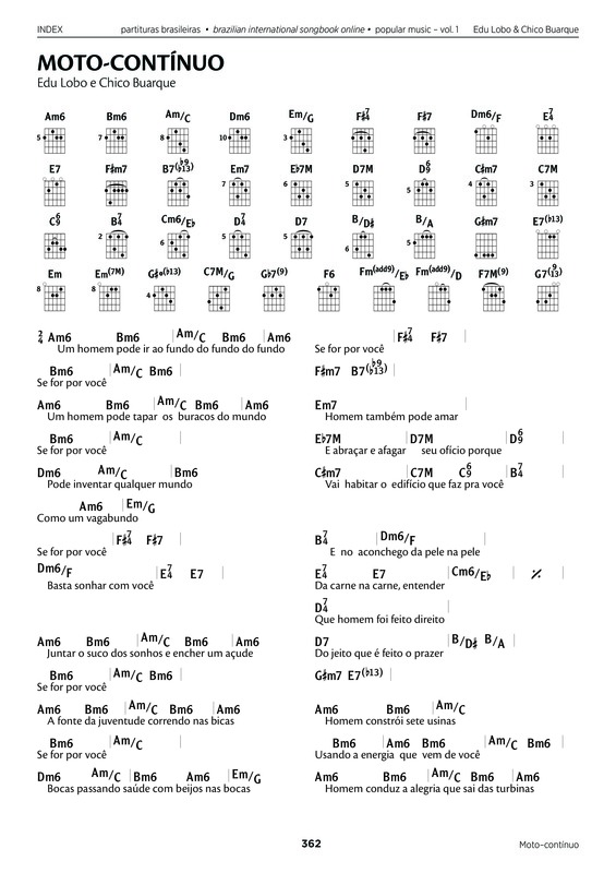 Partitura da música Moto Contínuo