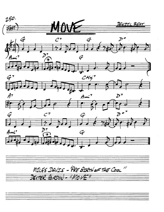 Partitura da música Move