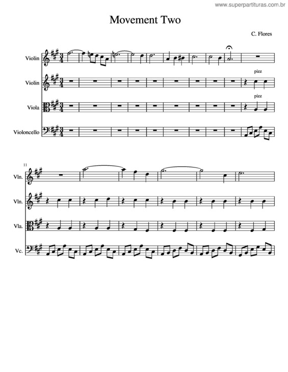 Partitura da música Movement Two