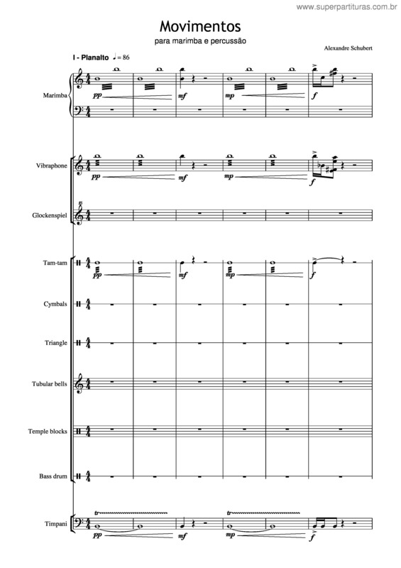 Partitura da música Movimentos