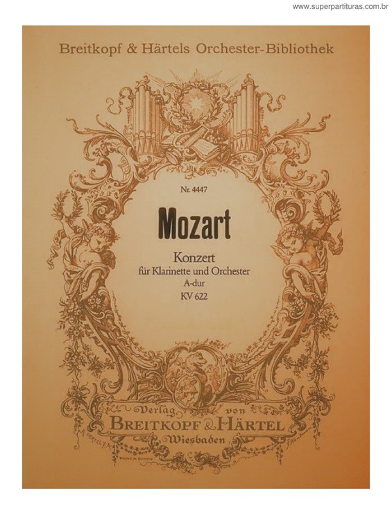 Partitura da música Mozart – Clarinet Concerto, K. 622: Rondo