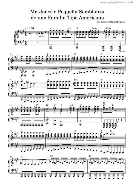 Partitura da música Mr. Jones, O Pequeña Semblanza De Una Familia – Sui Generis