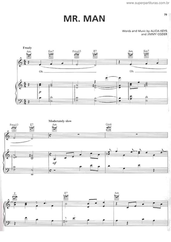 Partitura da música Mr. Man