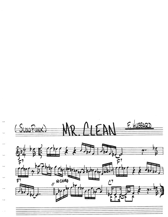 Partitura da música Mr Clean v.6