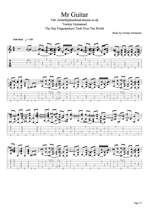 Partitura da música Mr Guitar