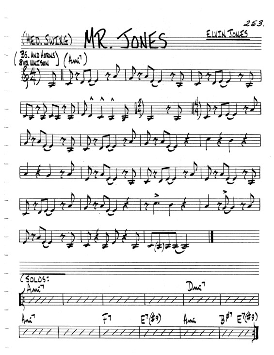 Partitura da música Mr Jones v.5