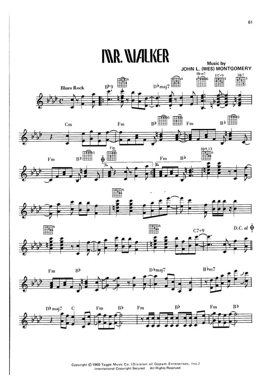Partitura da música Mr Walker (Solo)