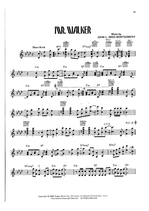 Partitura da música Mr Walker (Solo)