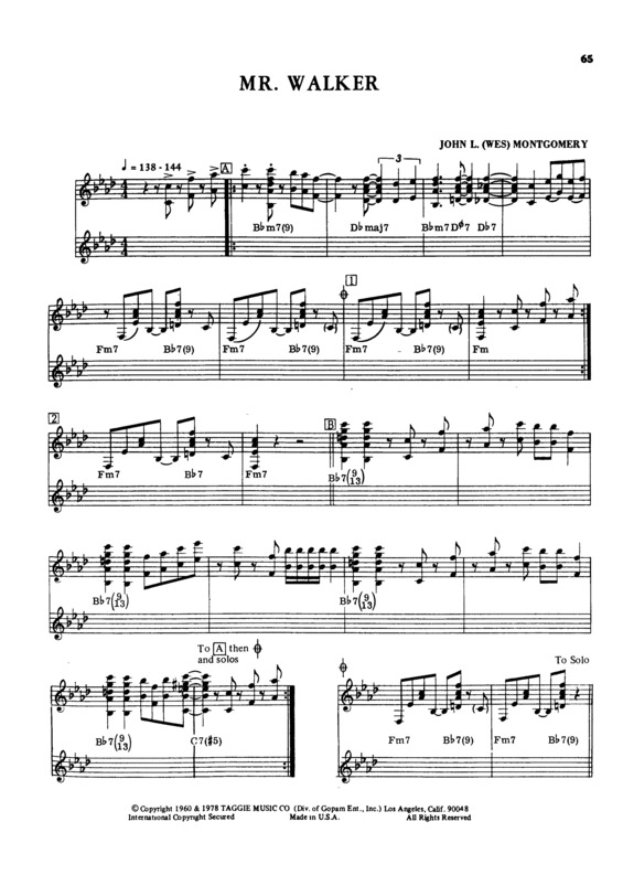 Partitura da música Mr Walker