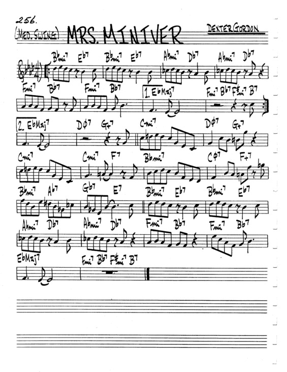 Partitura da música Mrs Miniver v.7