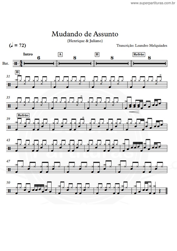 Partitura da música Mudando De Assunto V.2