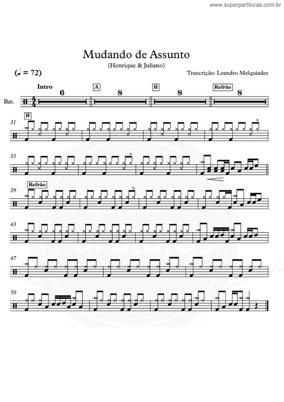 Partitura da música Mudando De Assunto V.2