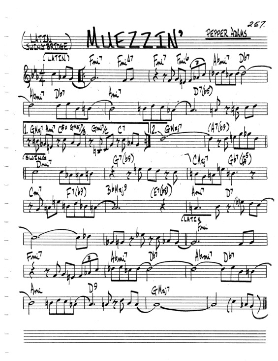 Partitura da música Muezzin v.5