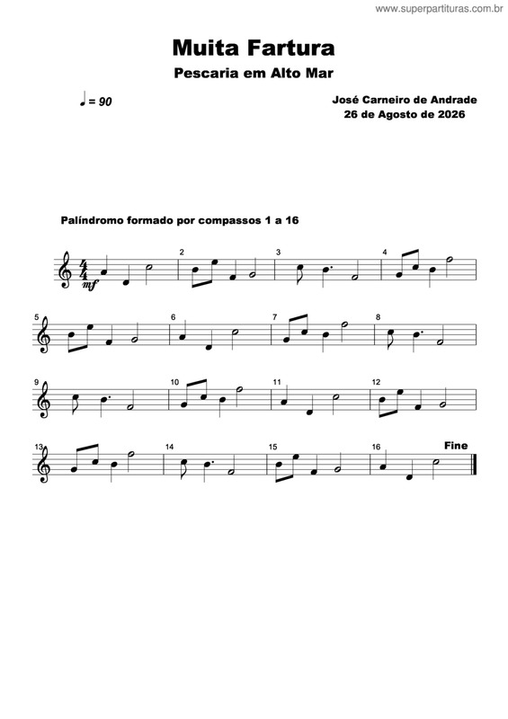 Partitura da música Muita Fartura