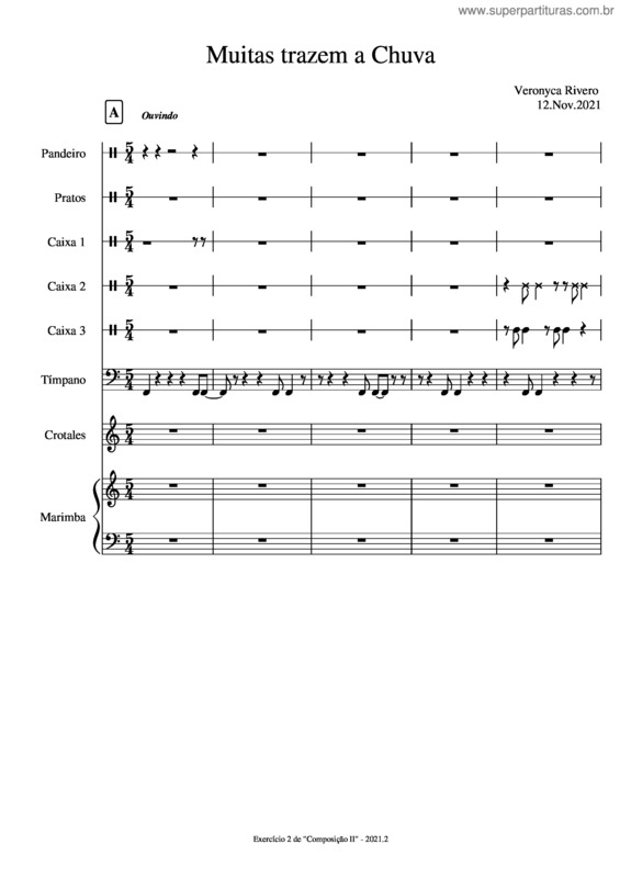 Partitura da música Muitas Trazem A Chuva