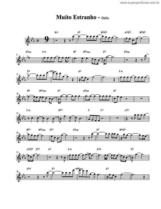 Partitura da música Muito Estranho v.2