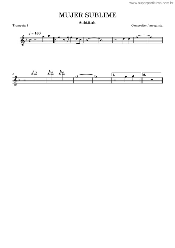 Partitura da música Mujer Sublime