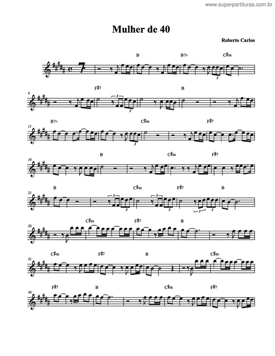 Partitura da música Mulher de 40 v.2