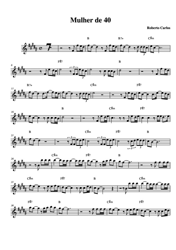 Partitura da música Mulher de 40 v.3