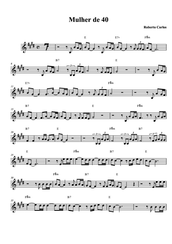 Partitura da música Mulher de 40 v.4