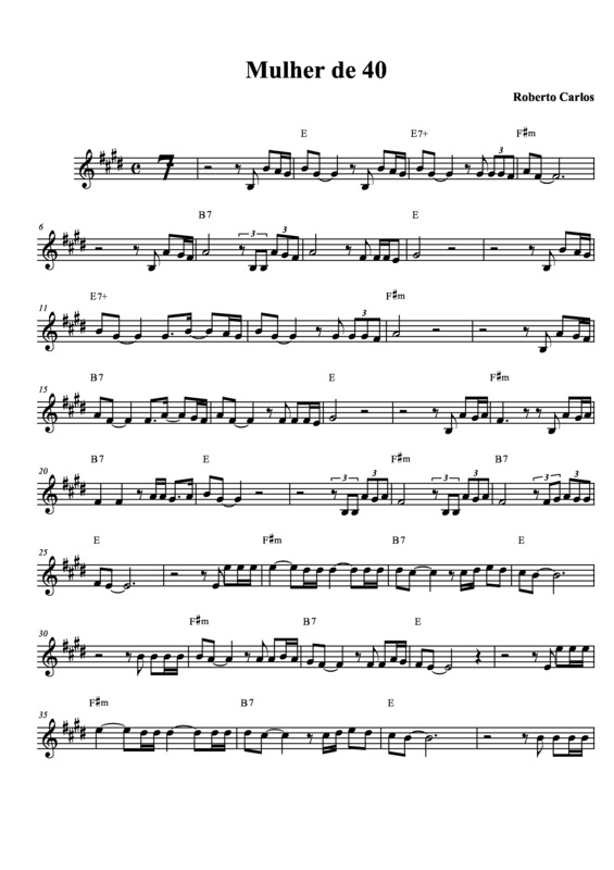 Partitura da música Mulher de 40 v.4