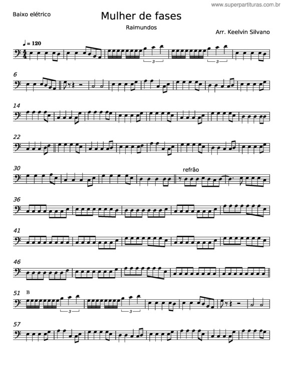 Partitura da música Mulher De Fases – Raimundos