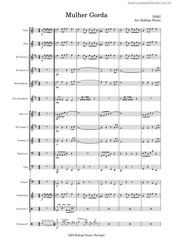 Partitura da música Mulher Gorda