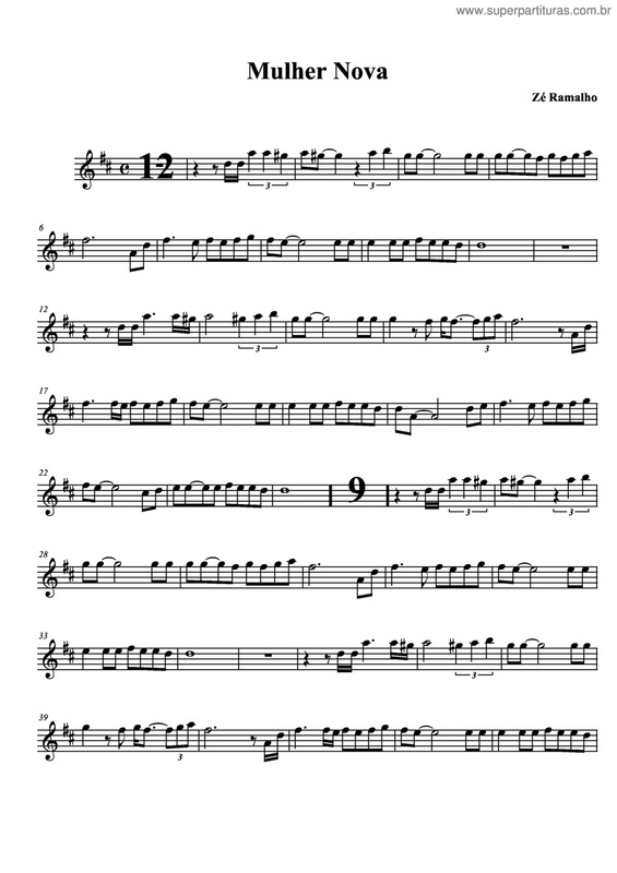 Partitura da música Mulher Nova v.3