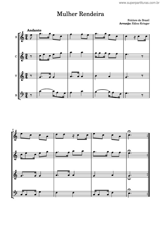 Partitura da música Mulher Rendeira v.10